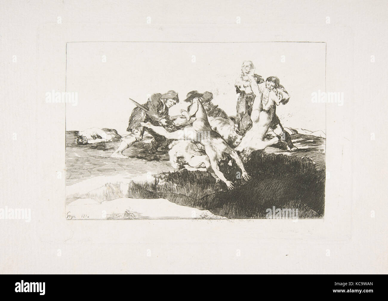 Plate 27 from 'The Disasters of War' (Los Desastres de la Guerra):'Charity' (Caridad), Goya, 1810 Stock Photo
