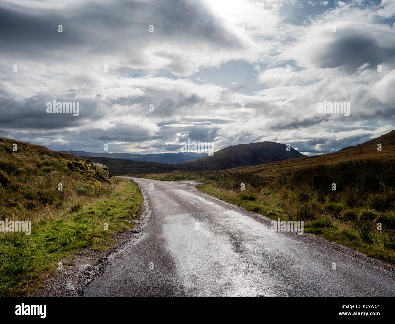 The road to Lochaline on the west coat of Scotland, and the ferry to Fishnish on the Isle of The road to Lochaline on the west coat of Scotland, and the ferry to Fishnish on the Isle of