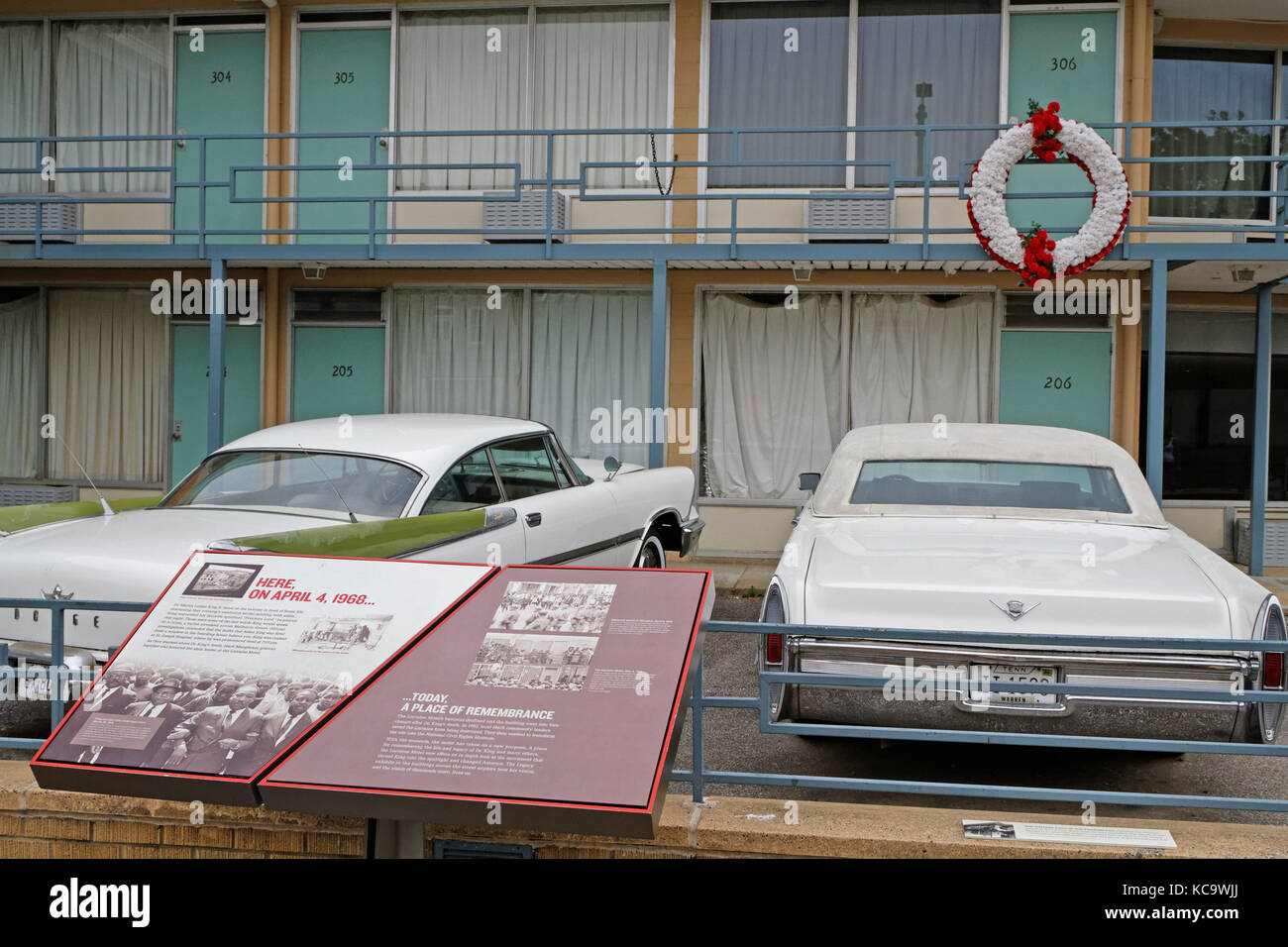 MEMPHIS, TENNESSEE, May 11, 2015 : National Civil Rights Museum is built around the former Lorraine Motel, where Rev. Martin Luther King was assassina Stock Photo