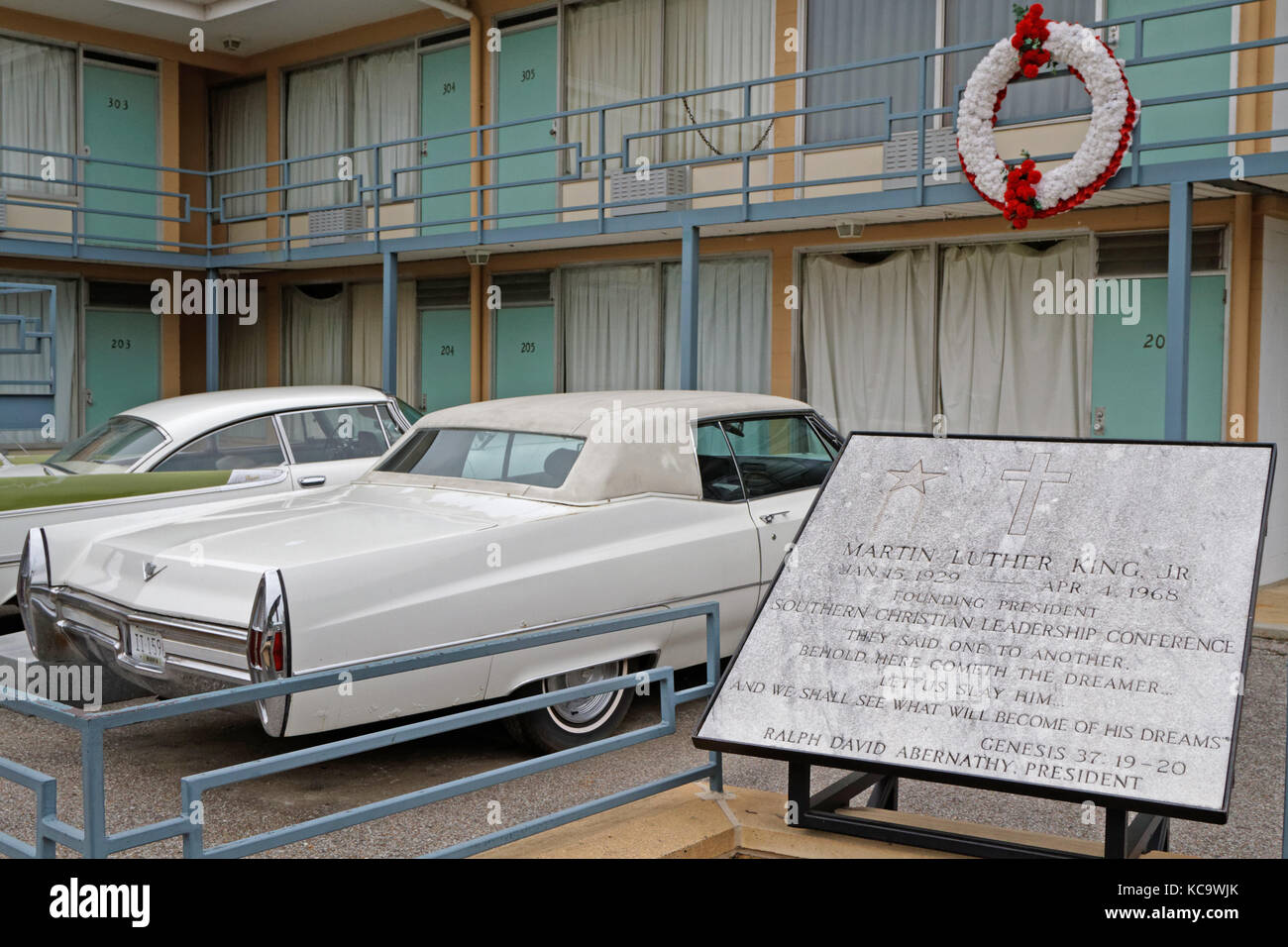 MEMPHIS, TENNESSEE, May 11, 2015 : National Civil Rights Museum is built around the former Lorraine Motel, where Rev. Martin Luther King was assassina Stock Photo