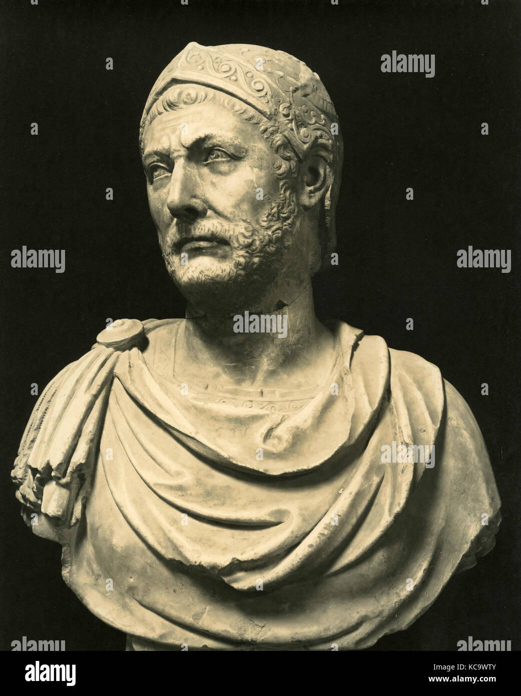 Hannibal, head statue Stock Photo