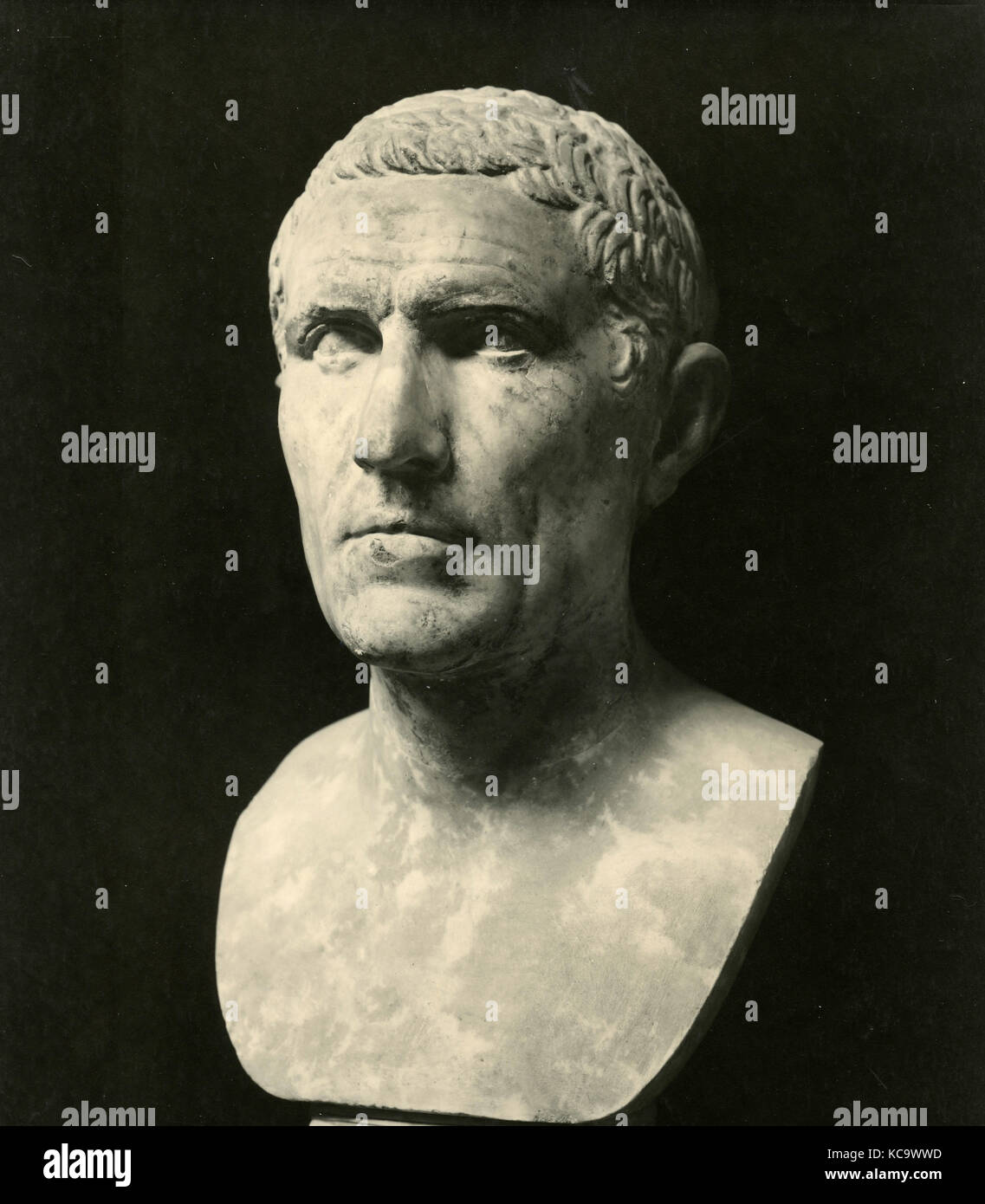 Claudius Marcellus, head statue Stock Photo Alamy