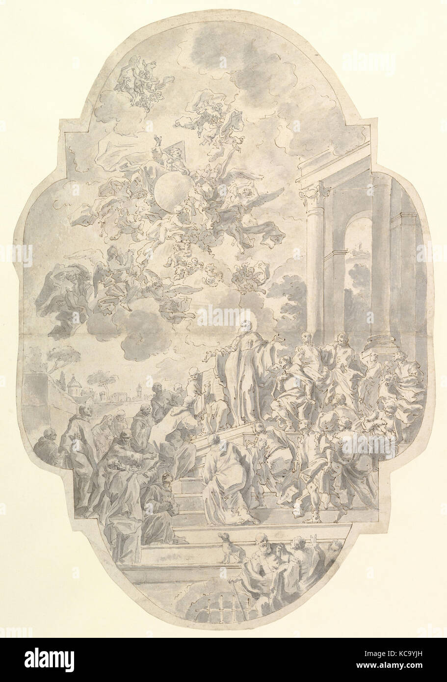 The Vision of Saint Benedict, Francesco de Mura, 1740 Stock Photo