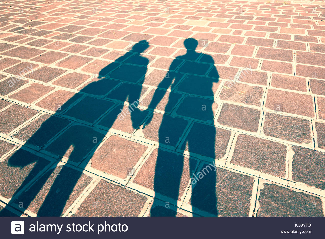 Couple Romantic Hand Holding Shadow Stock Photos & Couple Romantic Hand Holding Shadow Stock