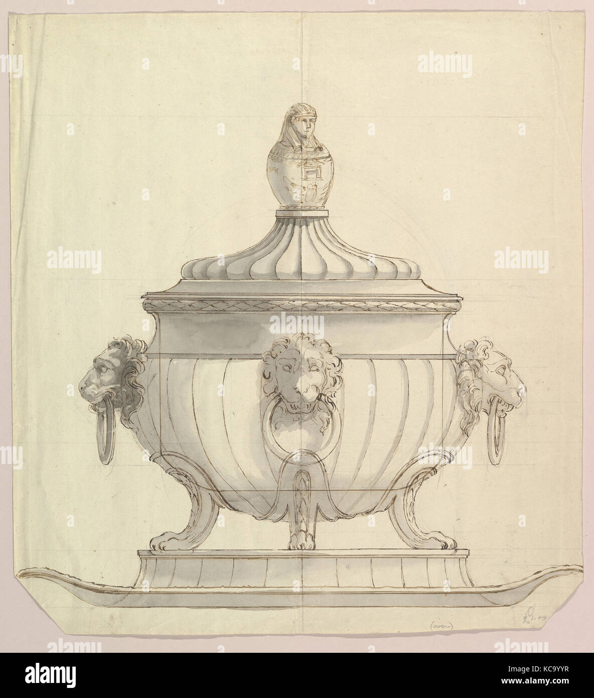 Design for a Tureen, Anonymous, Italian, 19th century, 19th century Stock Photo
