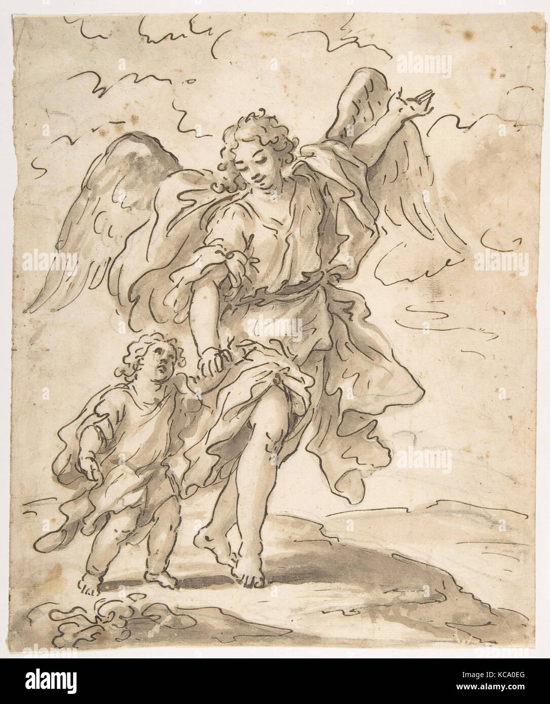 Tobias And The Angel, Attributed To Paolo De Matteis, 1662–1728 Stock ...