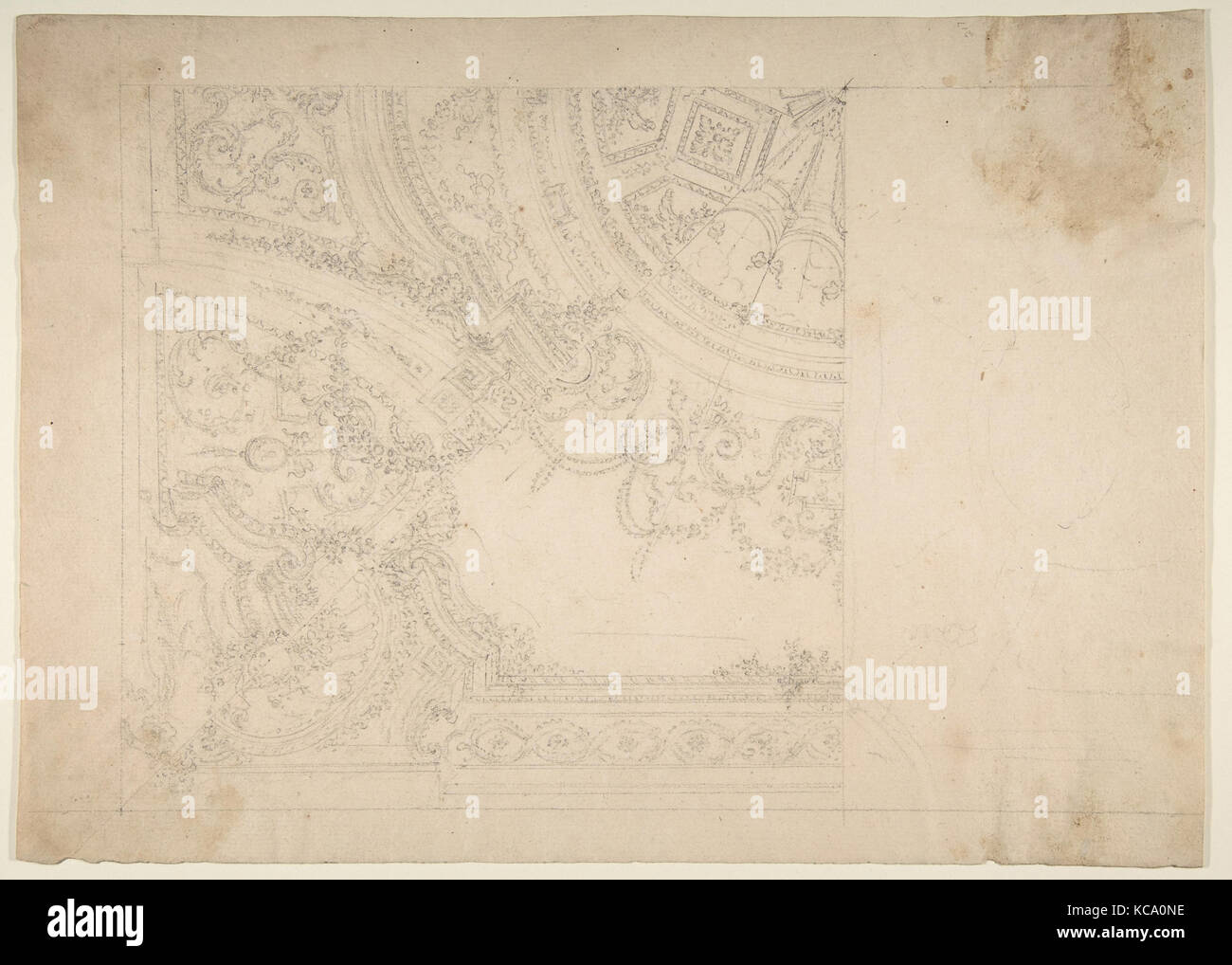 Design for Ceiling, Workshop of Leonardo Marini, 18th century Stock Photo
