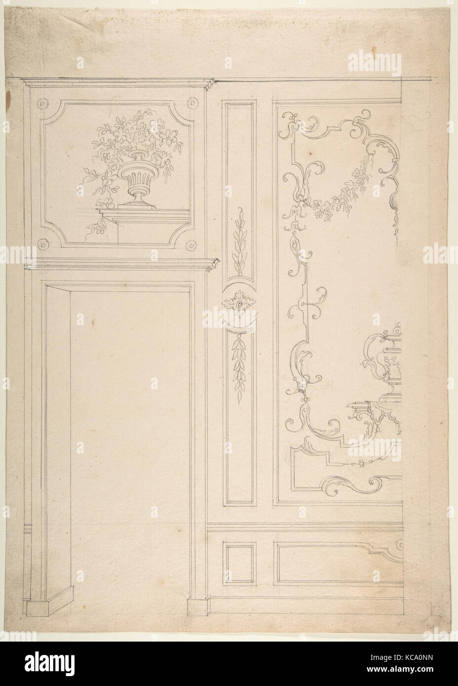 Wall Design, Workshop of Leonardo Marini, 18th century Stock Photo