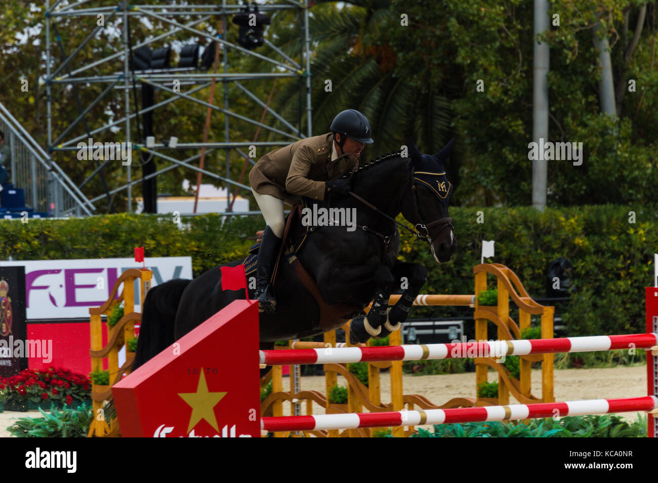 Longines FEI nations cup jumping final, Barcelona Stock Photo