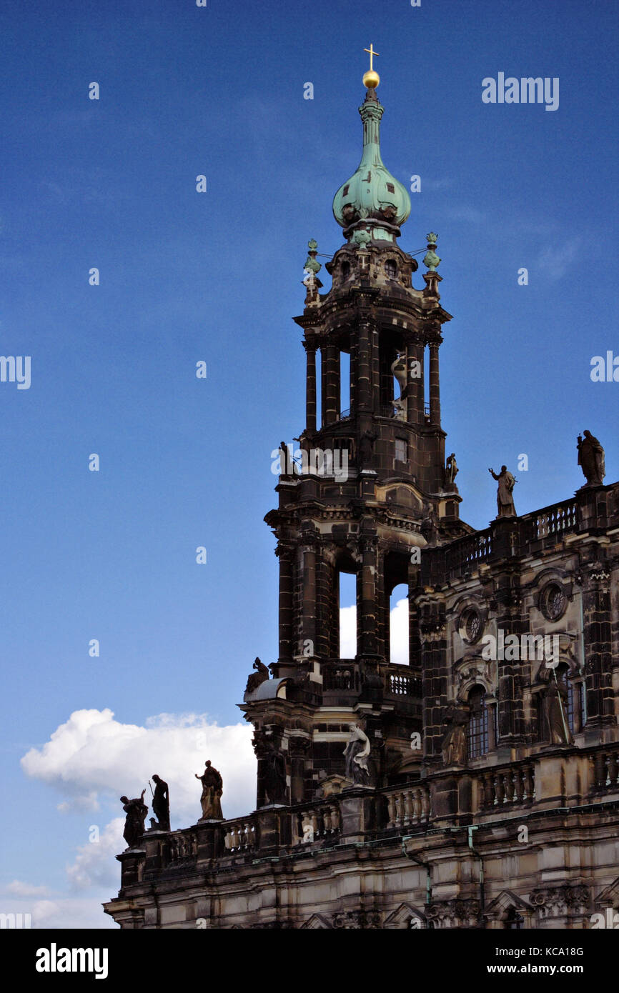 Hofkirche, The Catholic Church of the Royal Court of Saxony, Dresden, Saxony, Germany Stock Photo