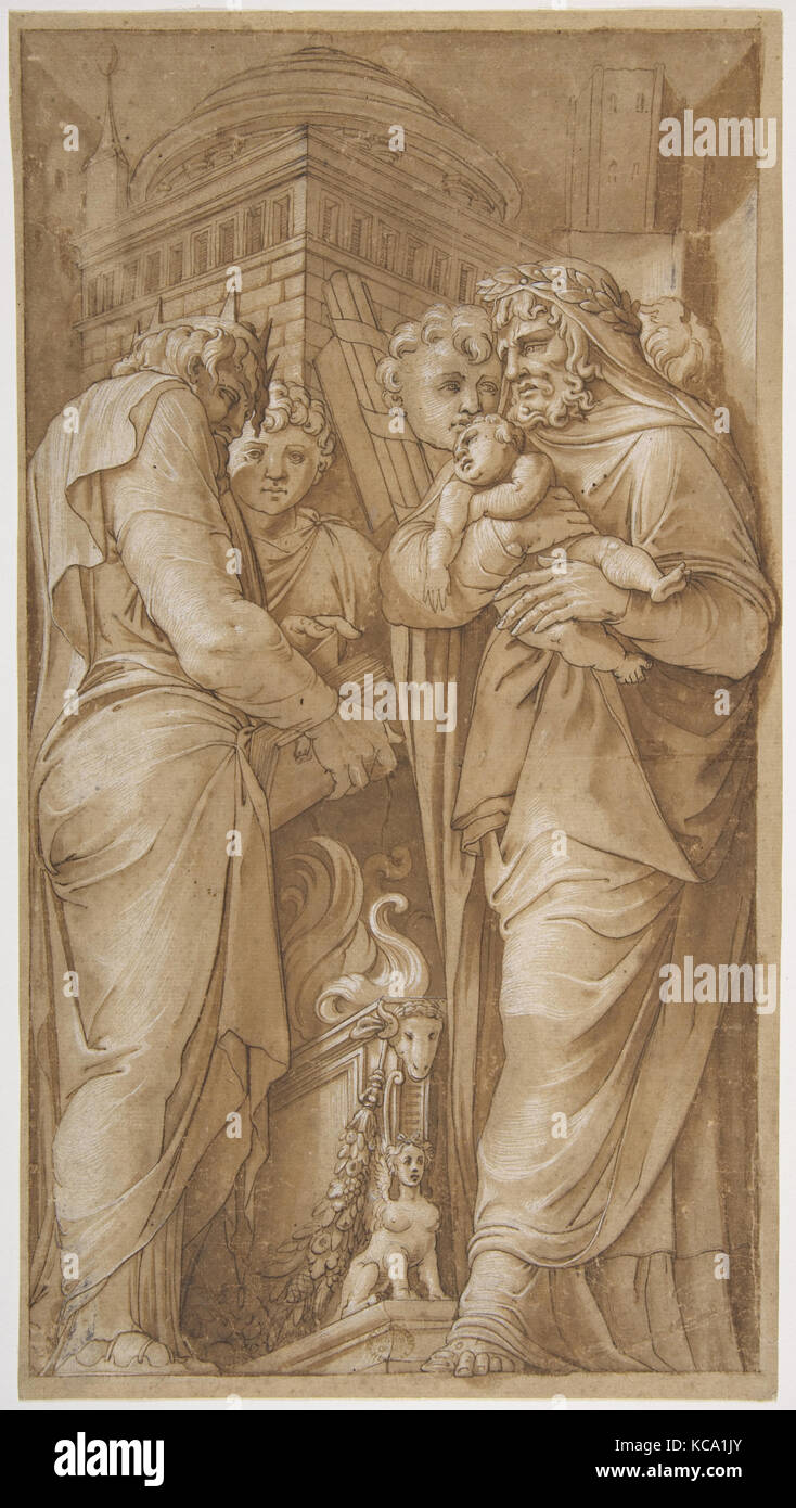 Roman Scene, After Polidoro da Caravaggio, 1499–1543 Stock Photo