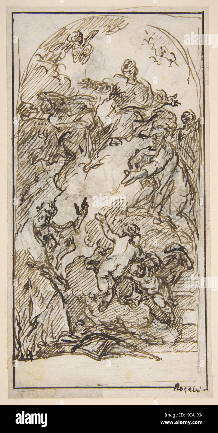 The Apotheosis of Saint Mark (recto and verso), Pietro Roselli, 1700–1771 Stock Photo