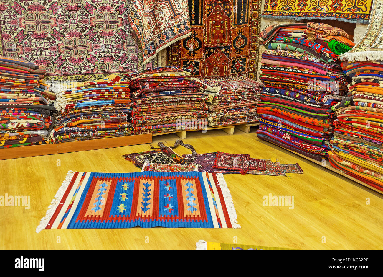 The rug store of Antalya resort with wide range of carpets and kilims