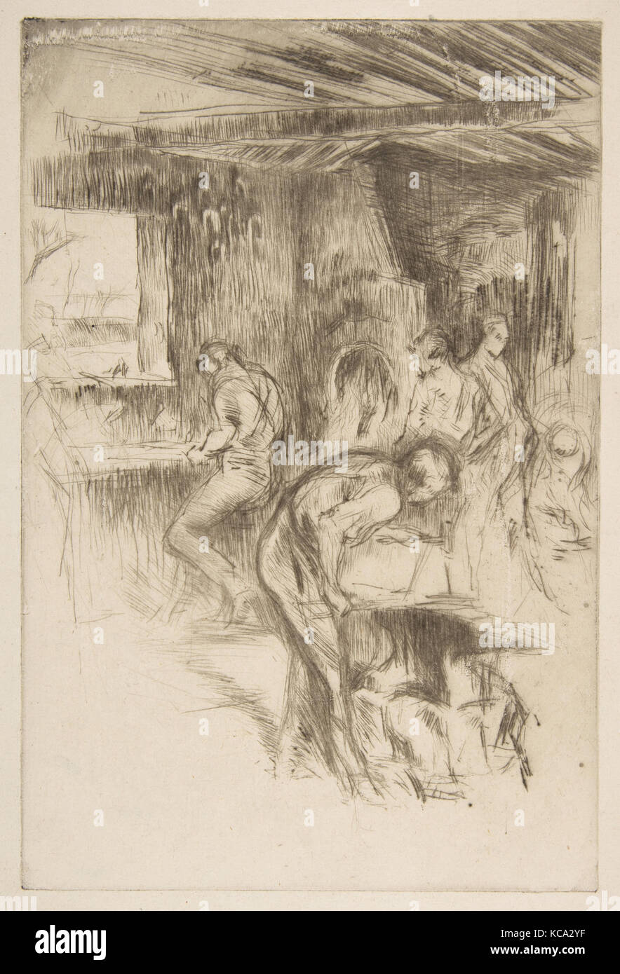 The Little Forge (The Little Forge, Liverpool), James McNeill Whistler, 1875 Stock Photo