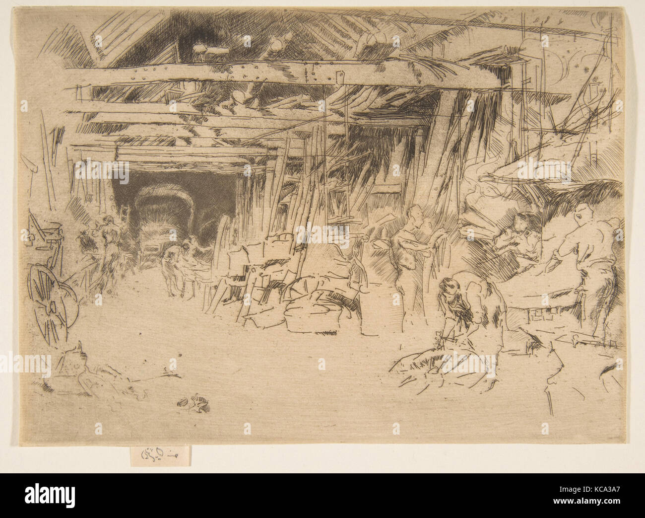 Wheelwright, 1879–80, Etching and drypoint; nineth state of nine ...