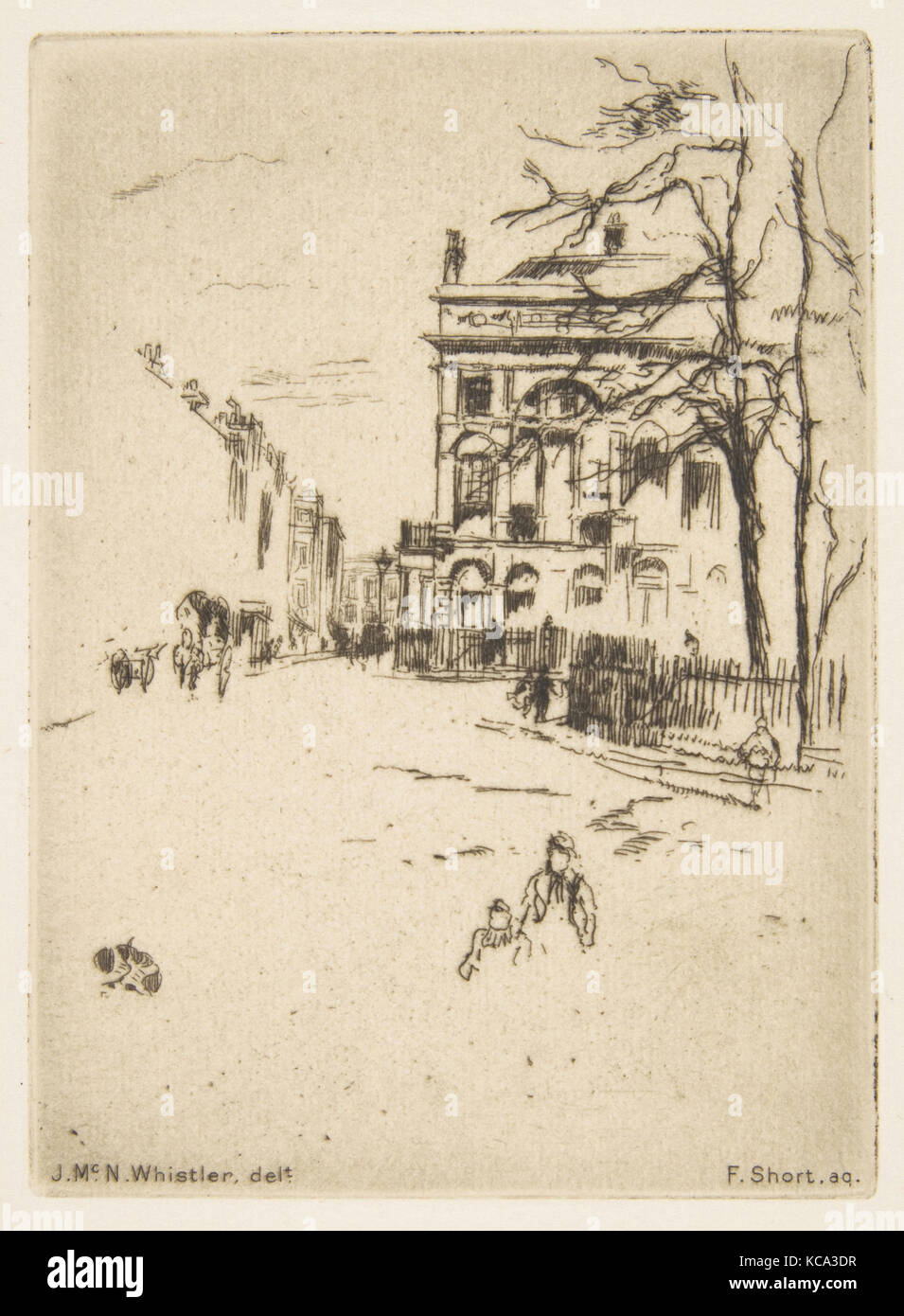 Fitzroy Square (Street Scene), After James McNeill Whistler, 1878–81 Stock Photo