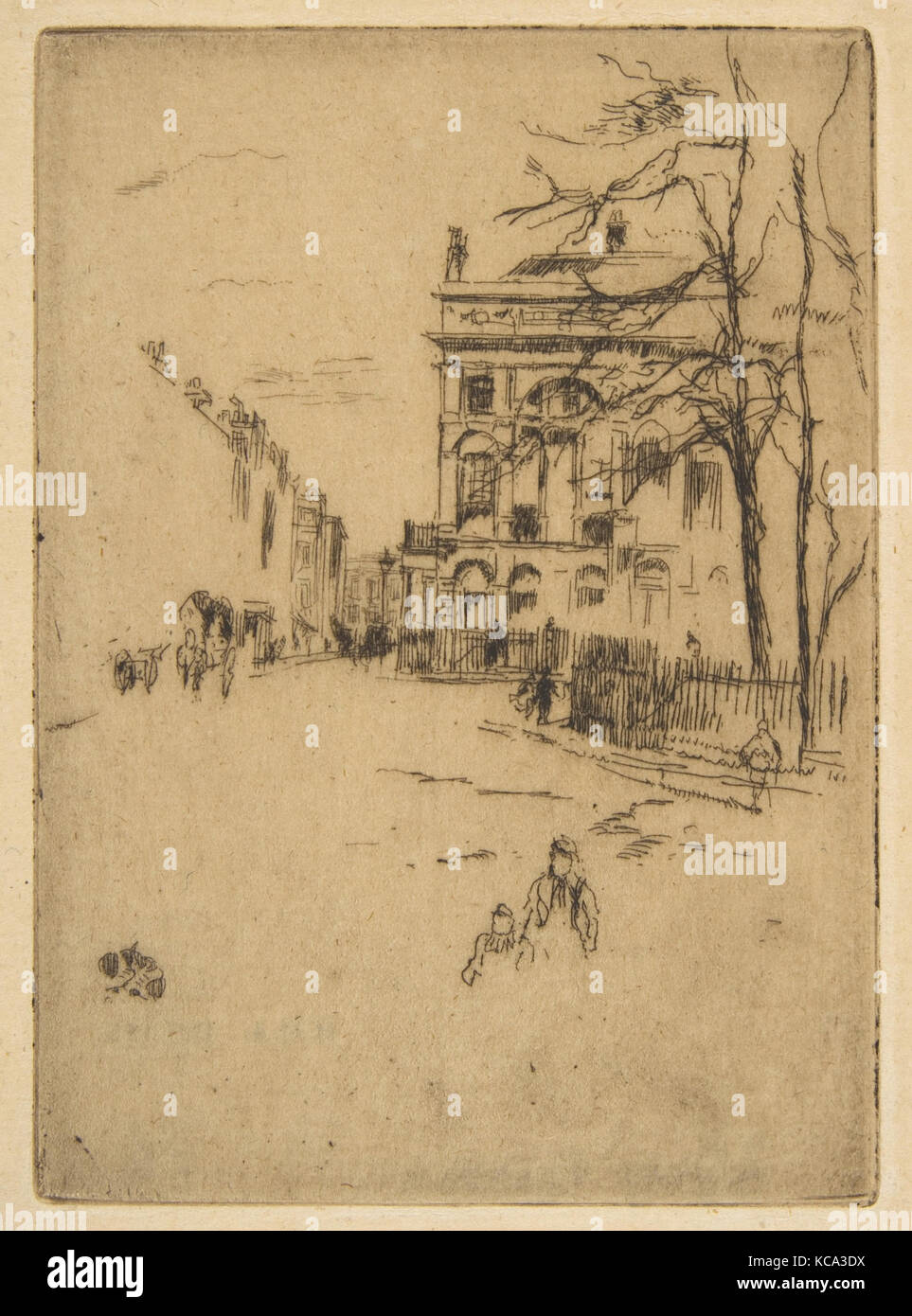 Fitzroy Square (Street Scene), James McNeill Whistler, 1878–81 Stock Photo