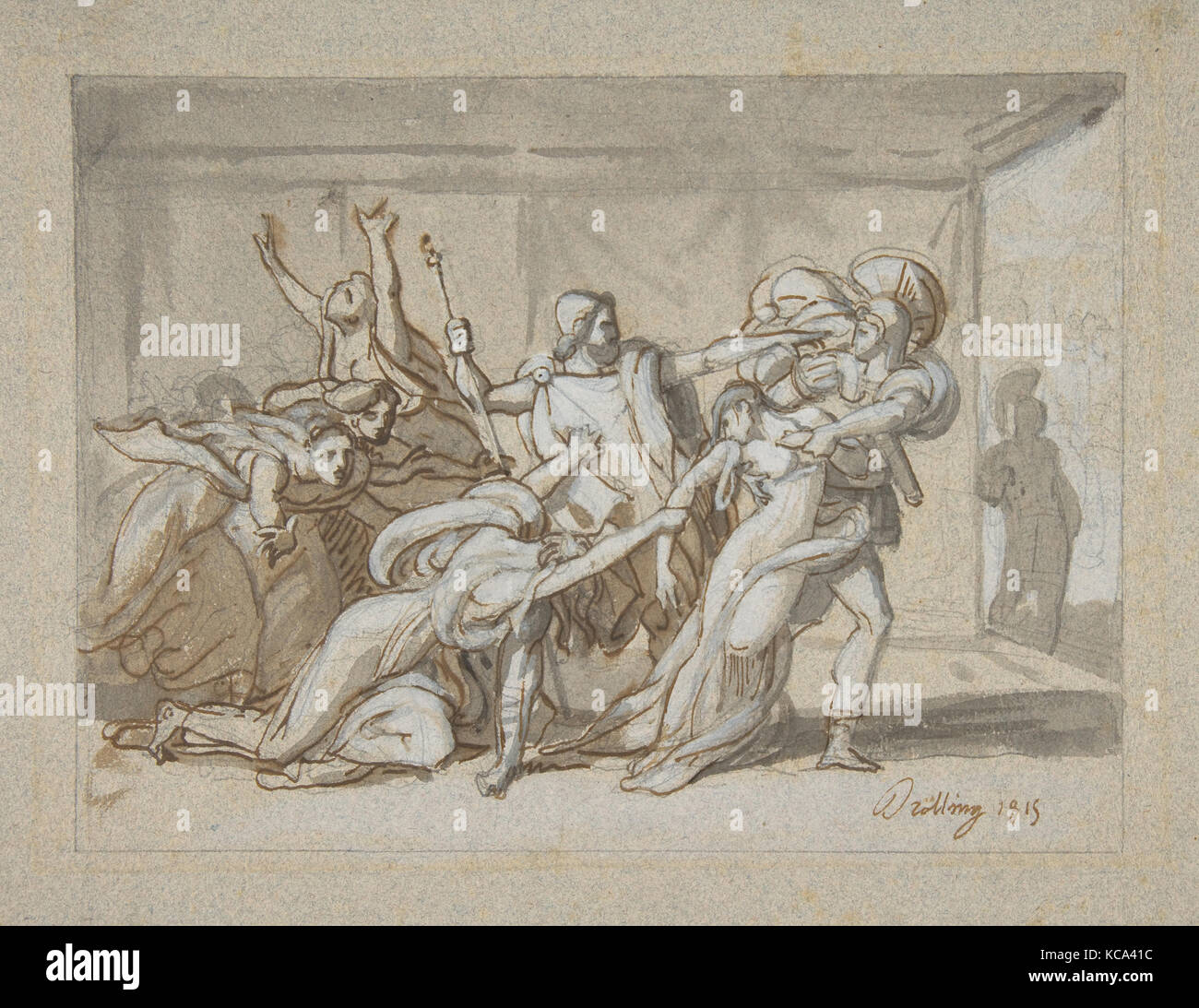 Scene from the Iliad, Michael Martin Drölling, 1815 Stock Photo