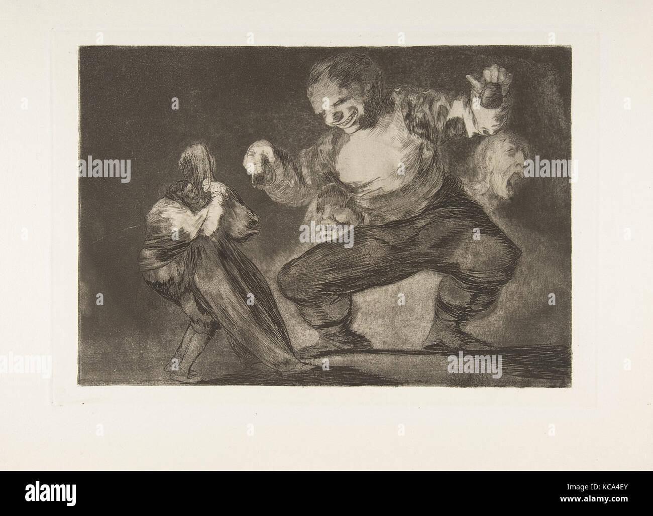 Plate 4 from the 'Disparates': Simpleton, Goya, ca. 1816–23 (published 1864 Stock Photo