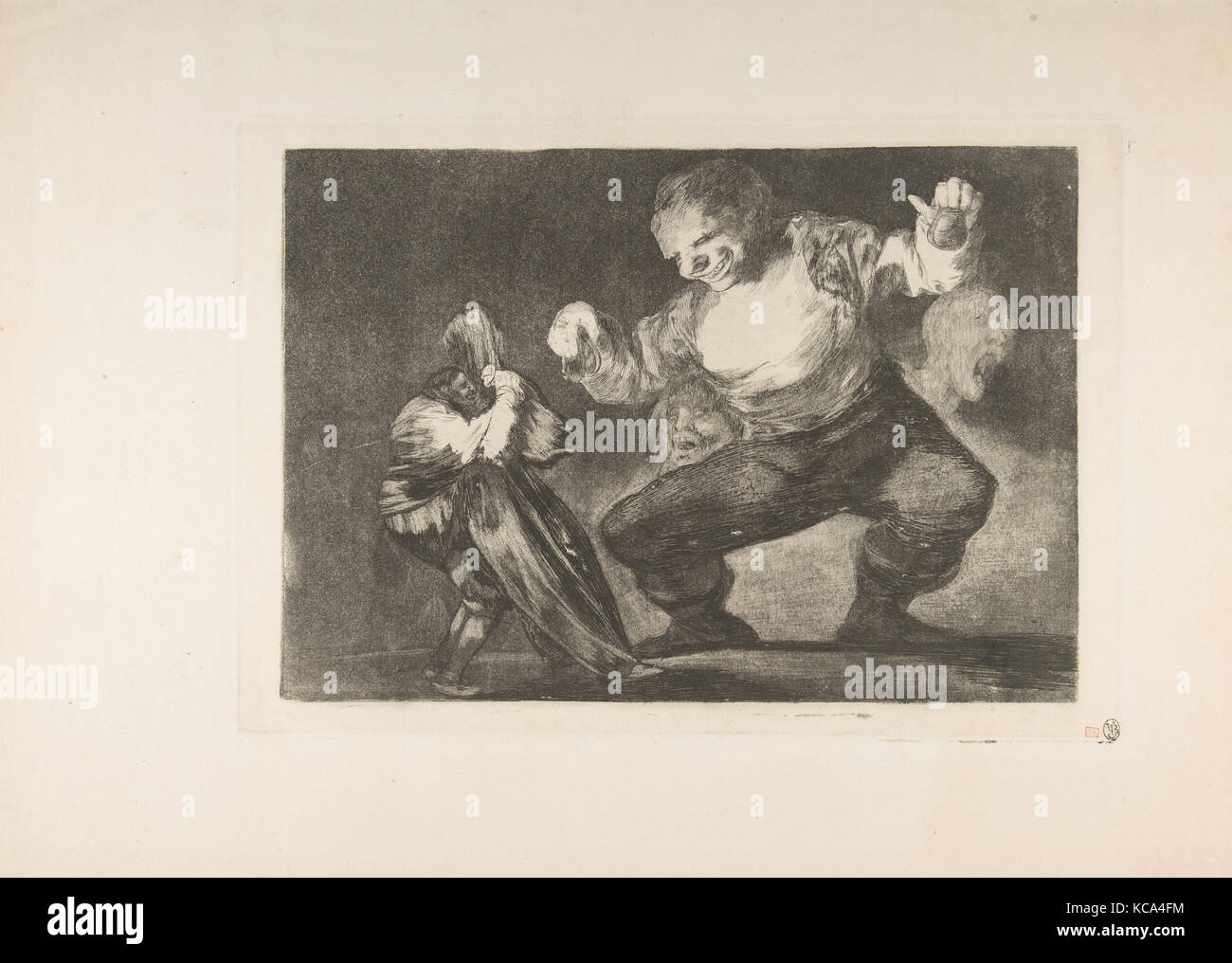Plate 4 from the 'Disparates': Simpleton, Goya, ca. 1816–23 (published between 1854–63 Stock Photo