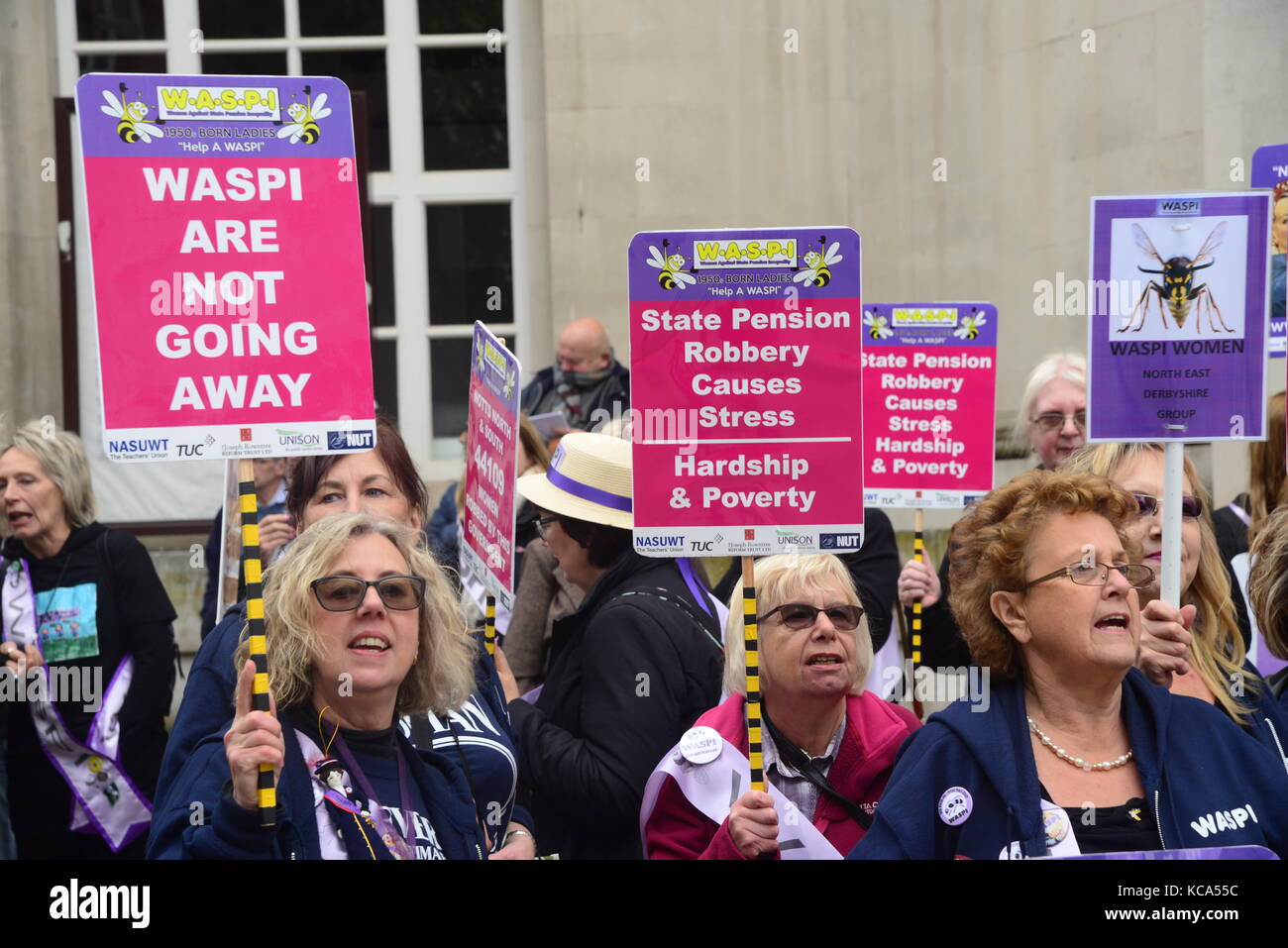 Women Against State Pension Inequality Demonstration Stock Photo