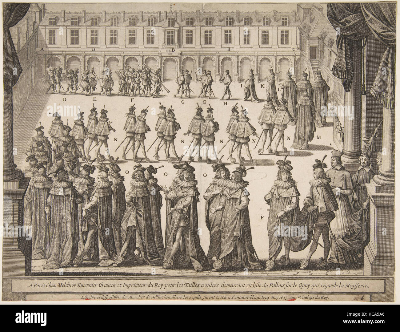 Order of the Chevaliers Marching at Fontainebleau in May 1633, Abraham Bosse, 1634 -