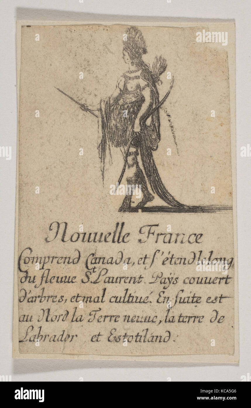 Nouvelle France, Etched by Stefano della Bella, 1644 Stock Photo