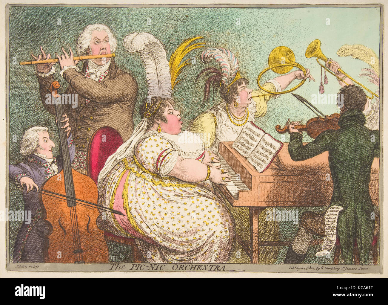 The Pic-Nic Orchestra, James Gillray, April 23, 1802 Stock Photo