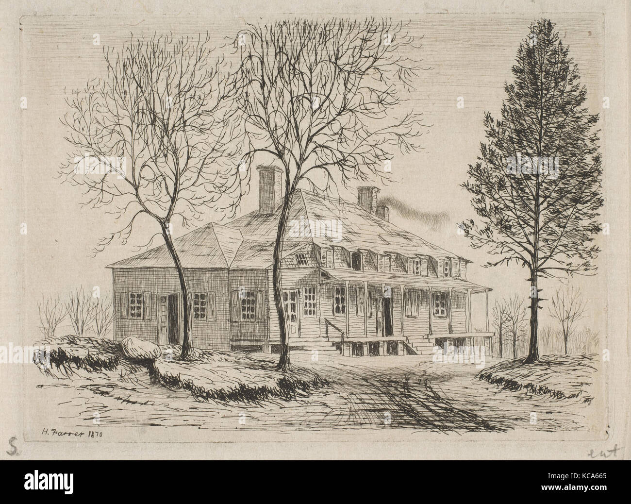 Somerindyck House (from Scenes of Old New York), Henry Farrer, 1870 Stock Photo