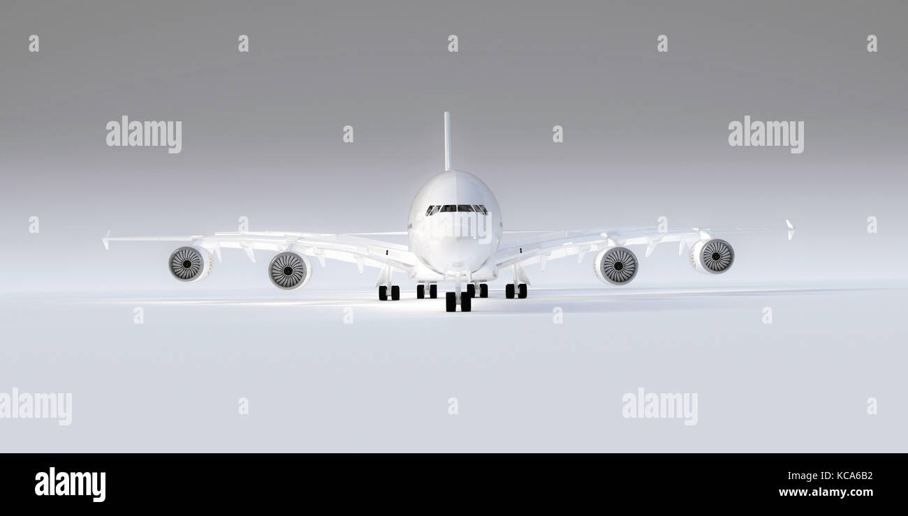 3d illustration of an airplane isolated on white background Stock Photo ...