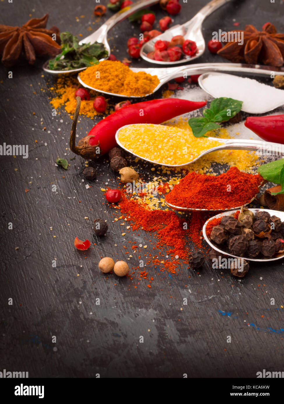 spices and herbs Stock Photo Alamy