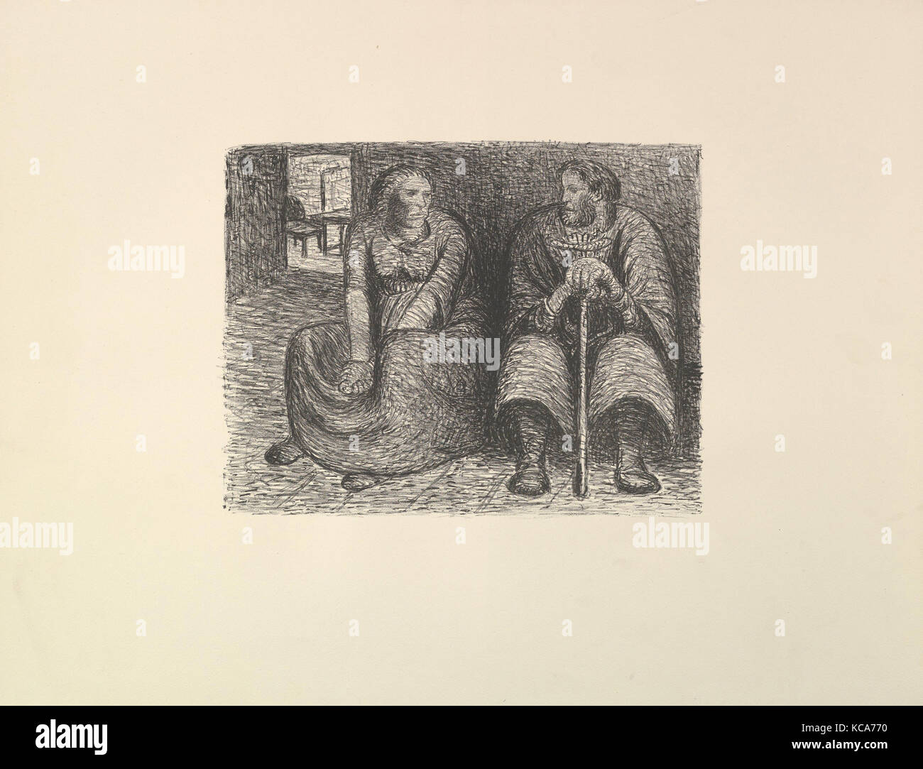 The Pair in a Conversation (Das Paar im Gespräch), Ernst Barlach, 1912 Stock Photo