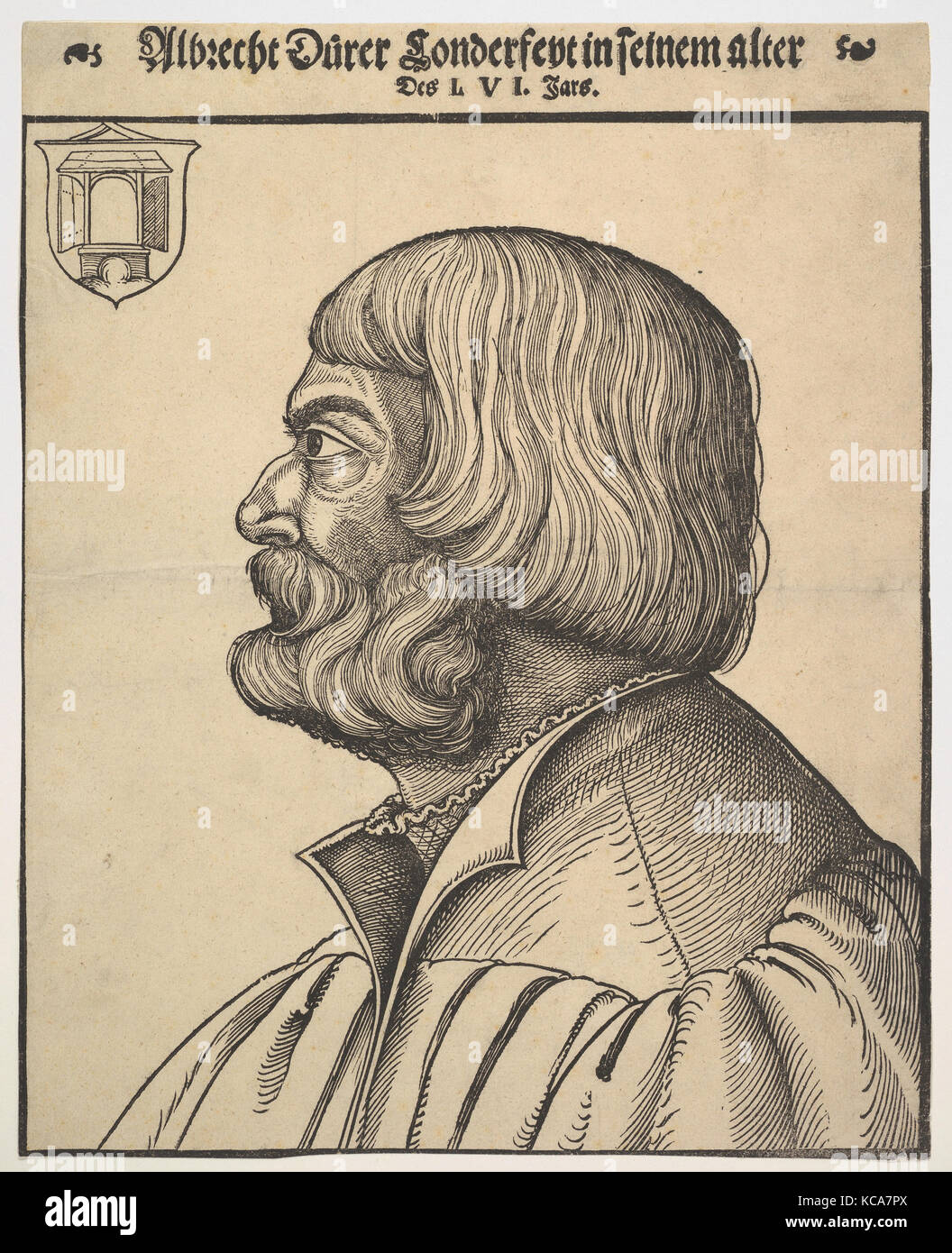 Portrait of Albrecht Dürer, Attributed to Erhard Schön, ca. 1538 Stock Photo