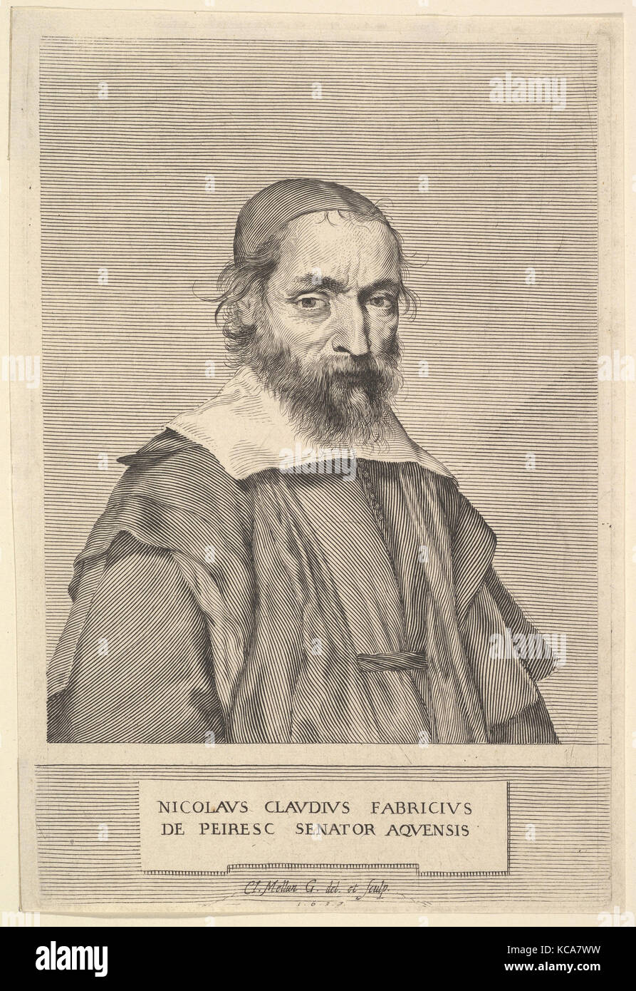 Nicolas-Claude Fabri de Peiresc, Claude Mellan, 1637 Stock Photo