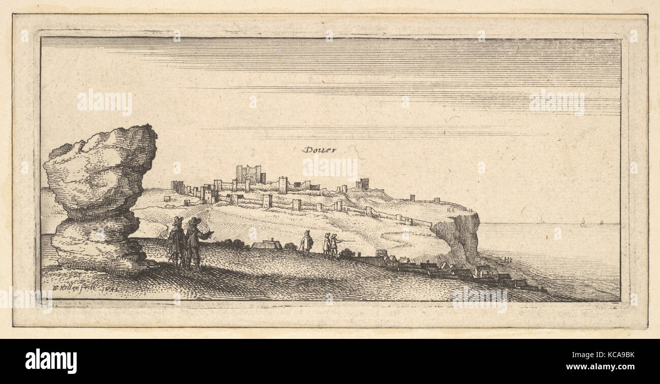 Douer (Dover), 1642, Etching; first state of two, Plate: 2 7/16 × 5 3/16 in. (6.2 × 13.2 cm), Prints, Wenceslaus Hollar (Bohemia Stock Photo