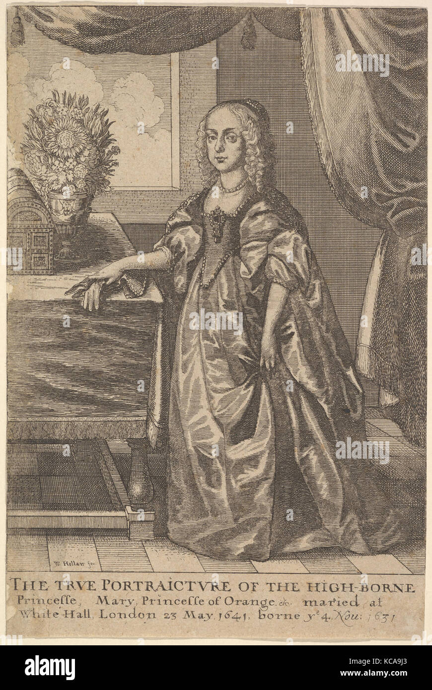 Mary, Princess of Orange, Wenceslaus Hollar, 1625–77 Stock Photo