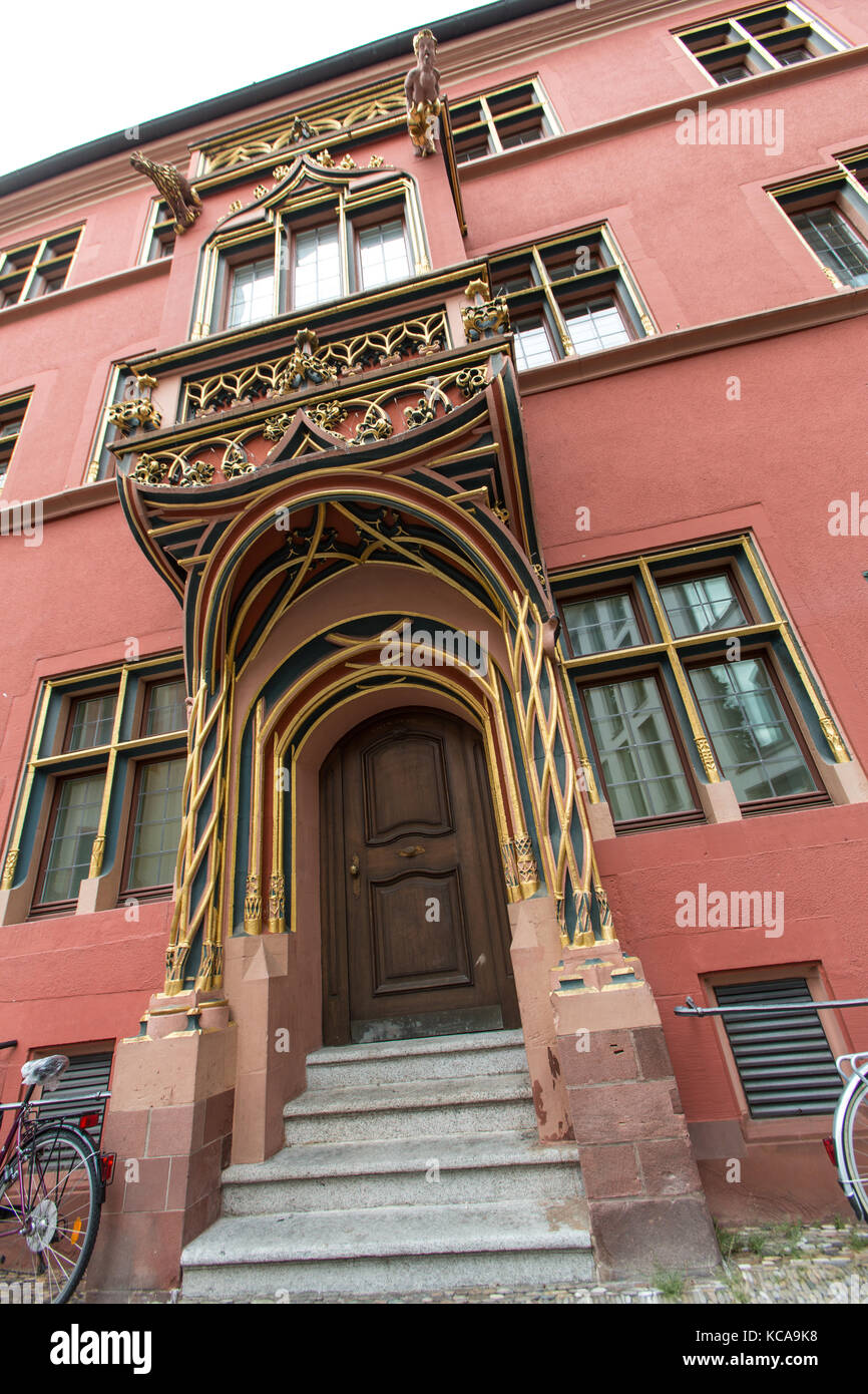 City of Freiburg, Germany. Picturesque view of The Whale House (Haus zum Walfisch) in Freiburg’s Old Town. Stock Photo