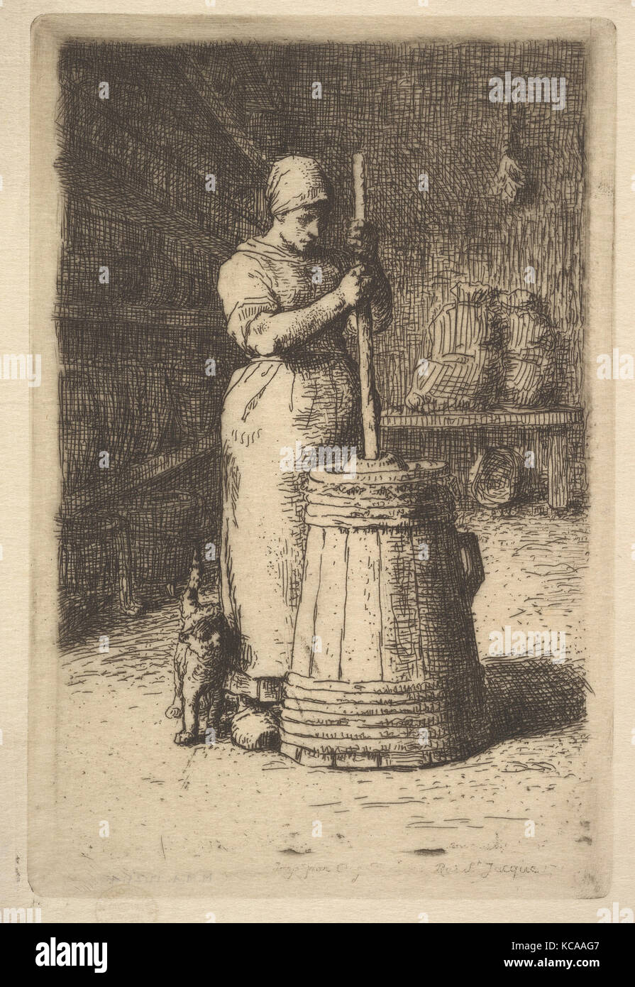 Woman churning butter hires stock photography and images Alamy