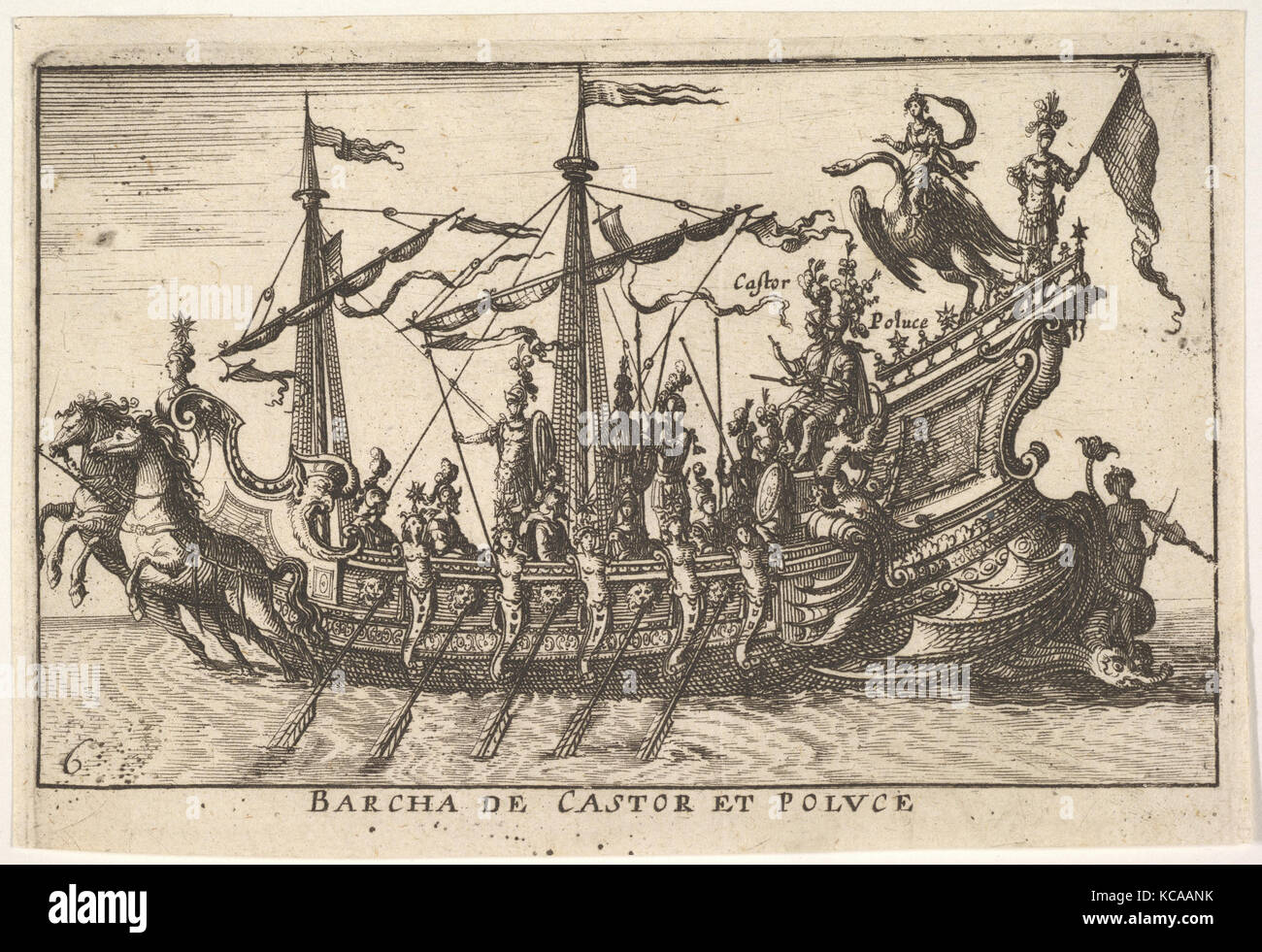 Plate 6 Ship of Castor and Pollux (Barcha de Castor et Poluce), from