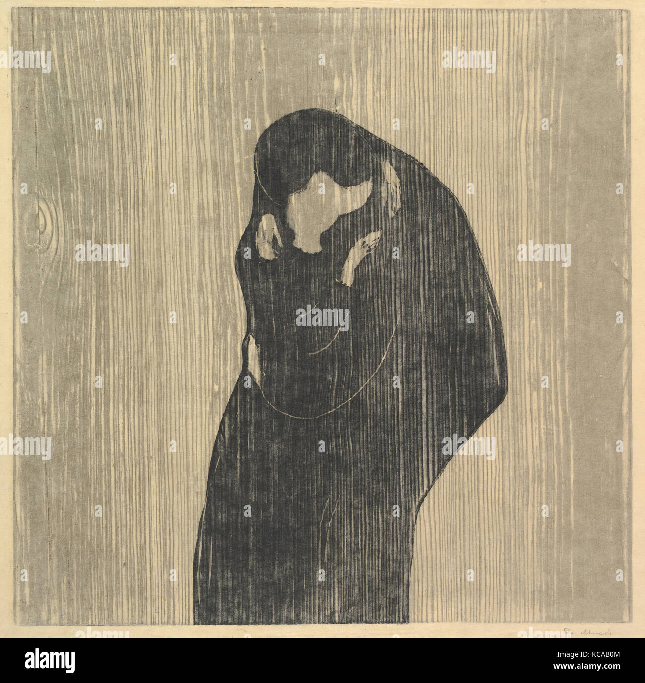 The Kiss IV, 1902, Woodcut, block: 18 x 18 in. (45.7 x 45.7 cm), Prints,  Edvard Munch (Norwegian, Løten 1863–1944 Ekely Stock Photo - Alamy