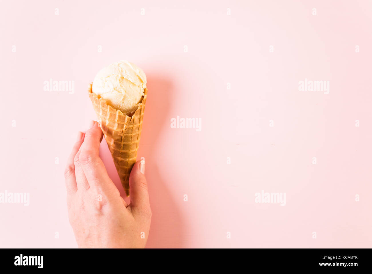 Ice cream scoops with cone stock photo. Image of vanilla - 20015318