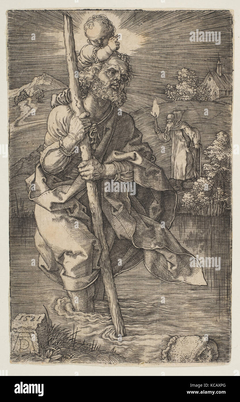 Saint Christopher Facing Right, Albrecht Dürer, 1521 Stock Photo