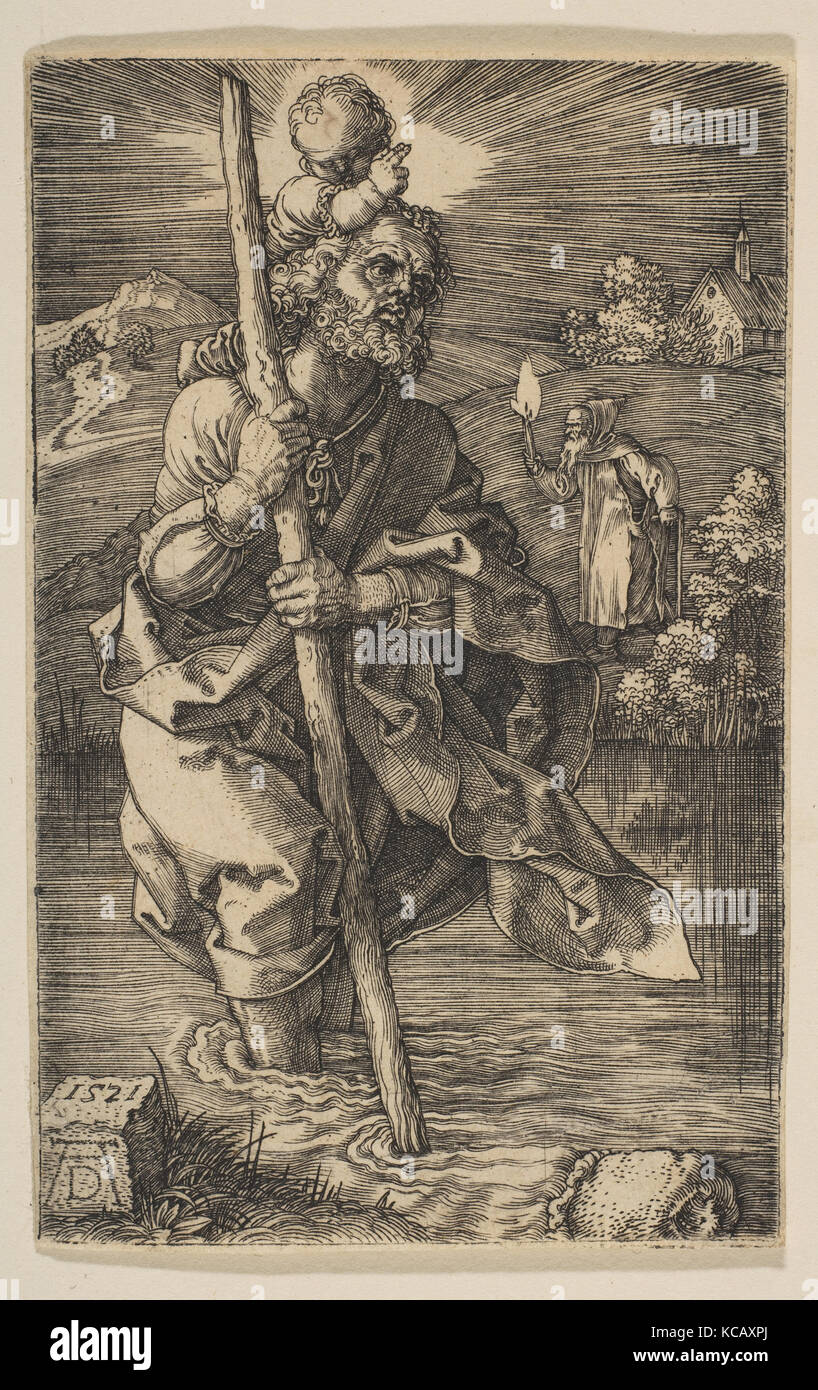 Saint Christopher Facing Right, Albrecht Dürer, 1521 Stock Photo