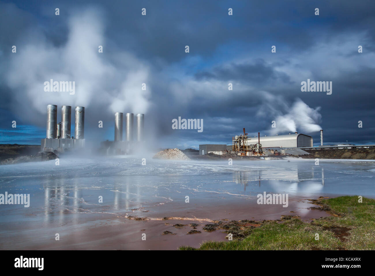 Geothermal Power Plant Stock Photo