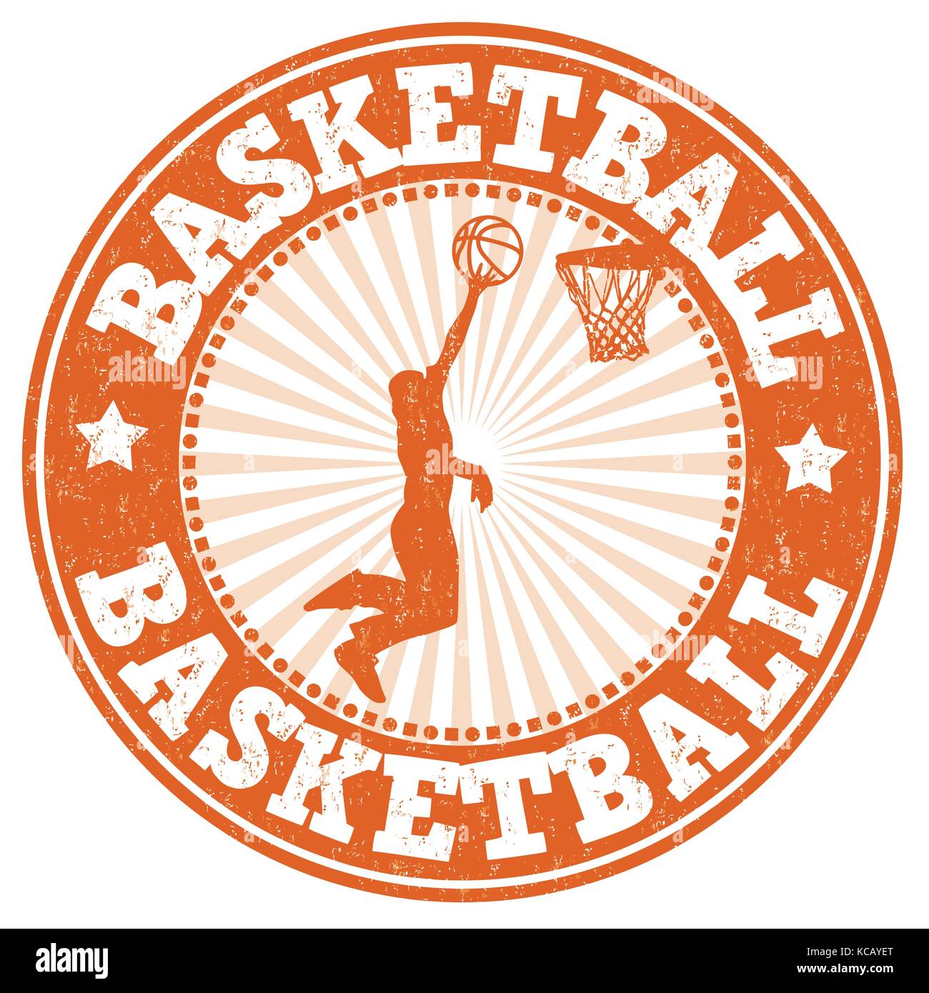 Basketball grunge rubber stamp on white background vector