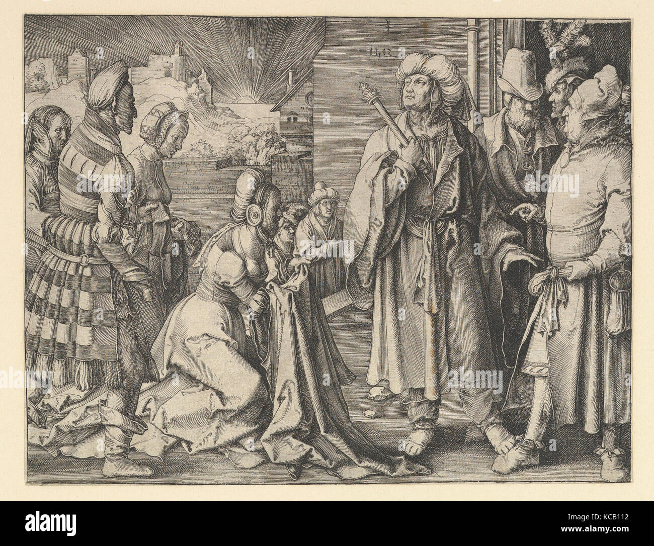 Potiphar's Wife Acuses Joseph, Lucas van Leyden, 1512 Stock Photo - Alamy