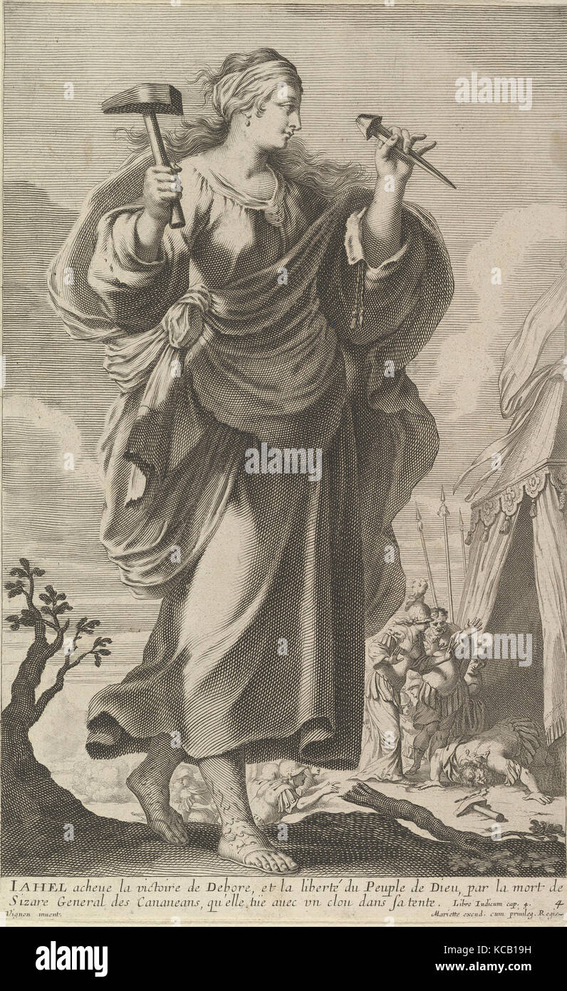 Jahel, 1647, Engraving (figure by Rousselet) and etching (background by ...
