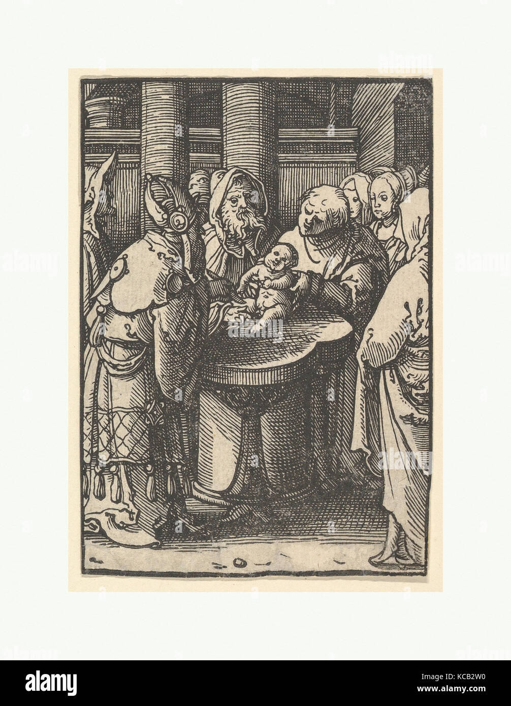 The Circumcision, ca. 1520, Woodcut, Prints, Lucas van Leyden (Netherlandish, Leiden ca. 1494–1533 Leiden Stock Photo