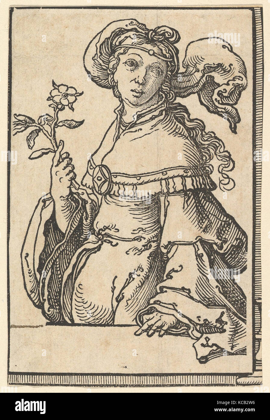 Erythrean Sibyl, from the series of Sibyls, Lucas van Leyden, ca. 1530 Stock Photo