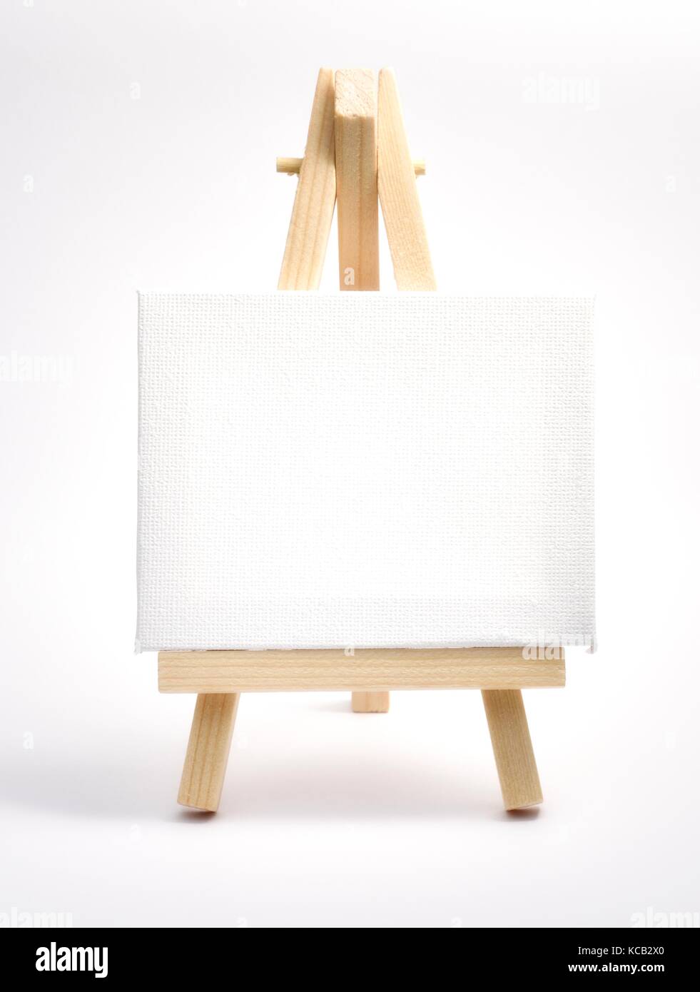 Blank canvass painting easel Stock Photo